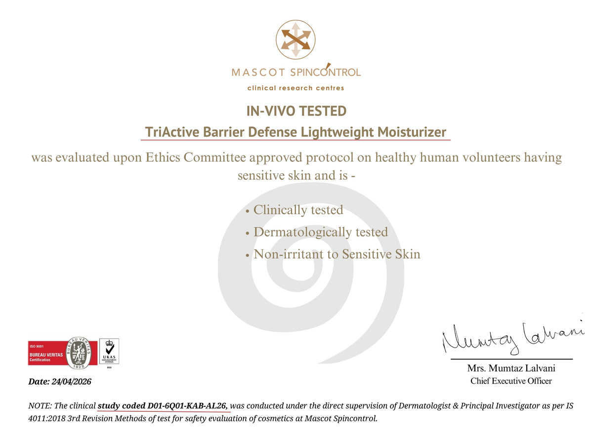 Product testing certificate